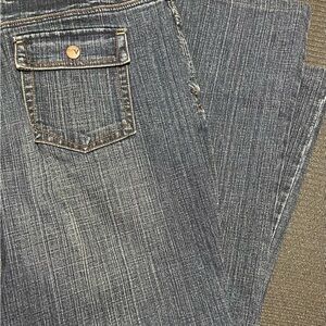 Venezia Textured Blue Wide Leg Jeans